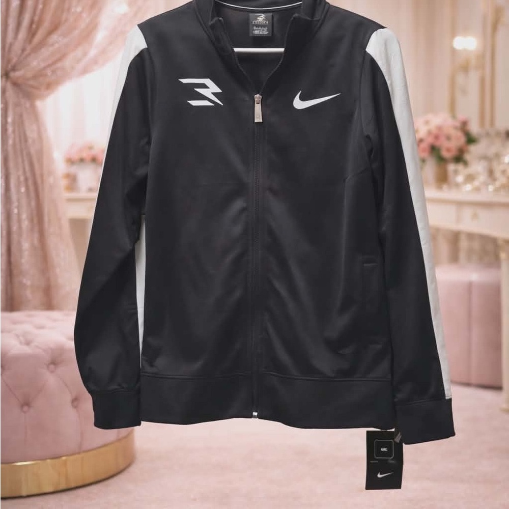 Nike Women's Varsity Jacket in Black and White